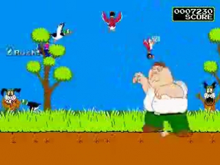 peter griffin plays duck hunt