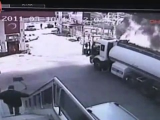 a man saved a gas station from an explosion by driving away a fuel truck